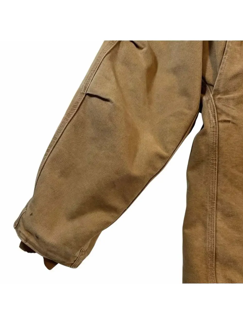 Carhartt C26 211 Sandstone Duck Arctic Quilt Coat Brown Large Tall Distressed